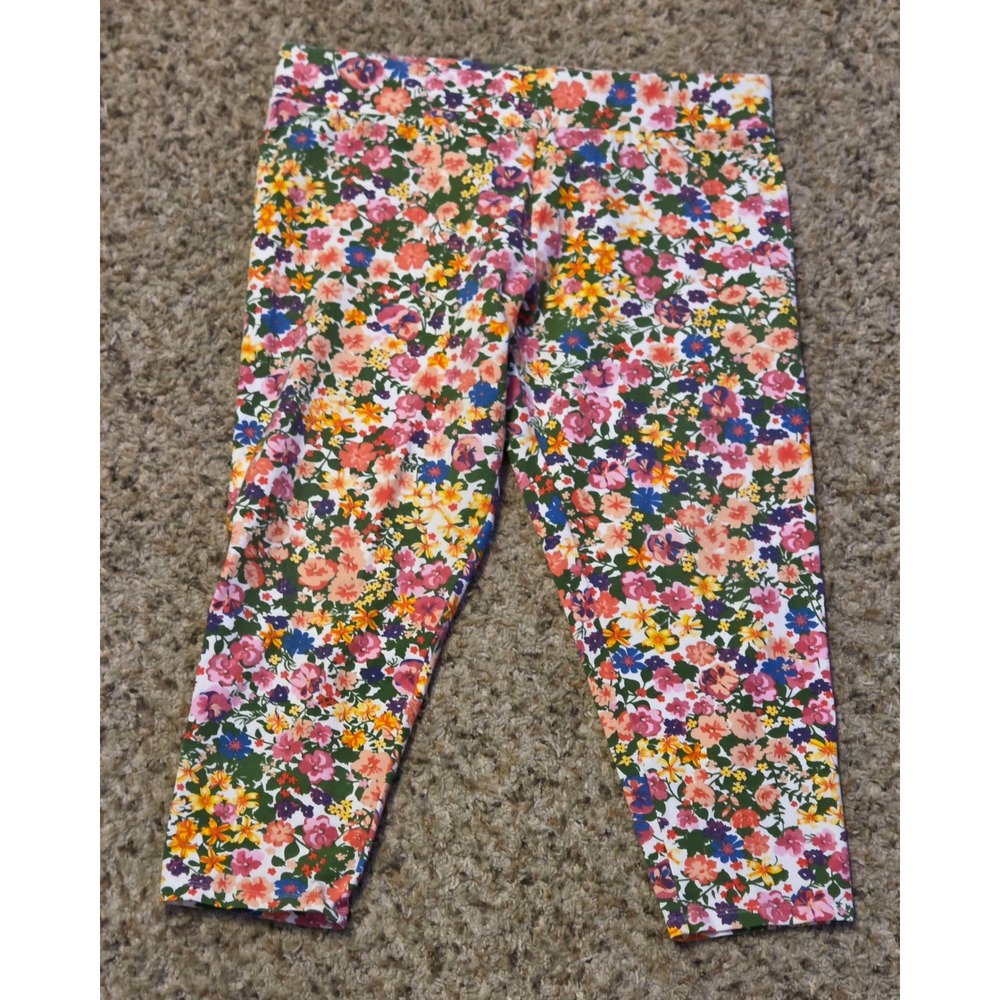 Cato Floral Capri Pants Women's Size Large Multicolor No Pockets